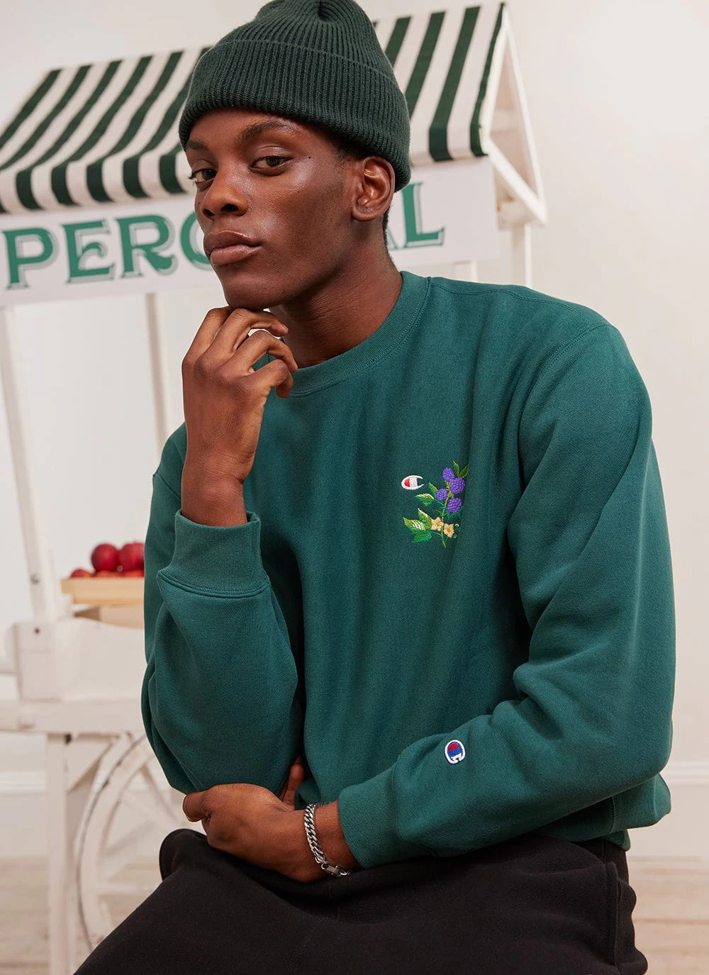 Bramble Sweatshirt | Champion And Percival | Forest 4 Bramble Sweatshirt | Champion And Percival | Forest - Image 2