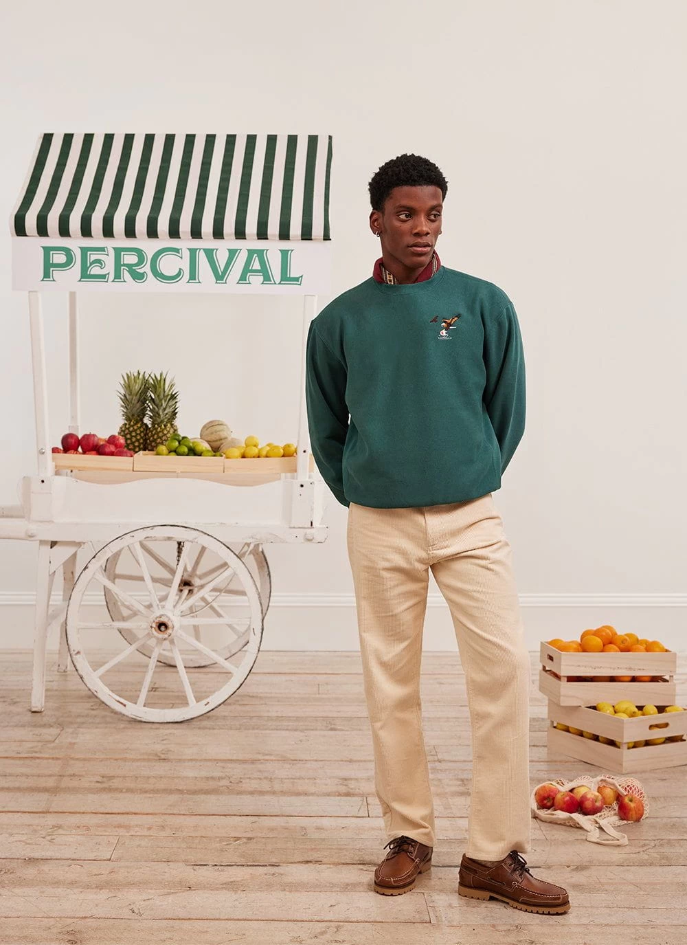 Swooping Eagle Sweatshirt | Champion And Percival | Forest 5 Swooping Eagle Sweatshirt | Champion And Percival | Forest - Image 3