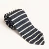 Stripe Linen Tie | Navy Marl 1 Stripe Linen Tie | Navy Marl -Urban Wear Shop IMG 7854