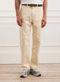 5 Pocket Straight Leg Trouser | Cord | Ecru