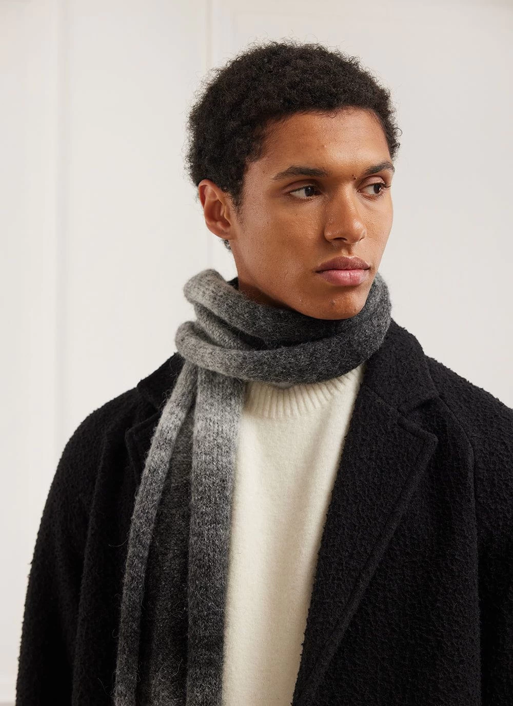 Gradient Scarf | Mohair | Black 3 Gradient Scarf | Mohair | Black