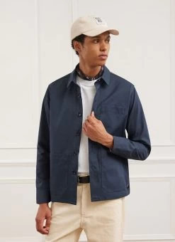 Waterproof Auxiliary Overshirt | Navy With Grey