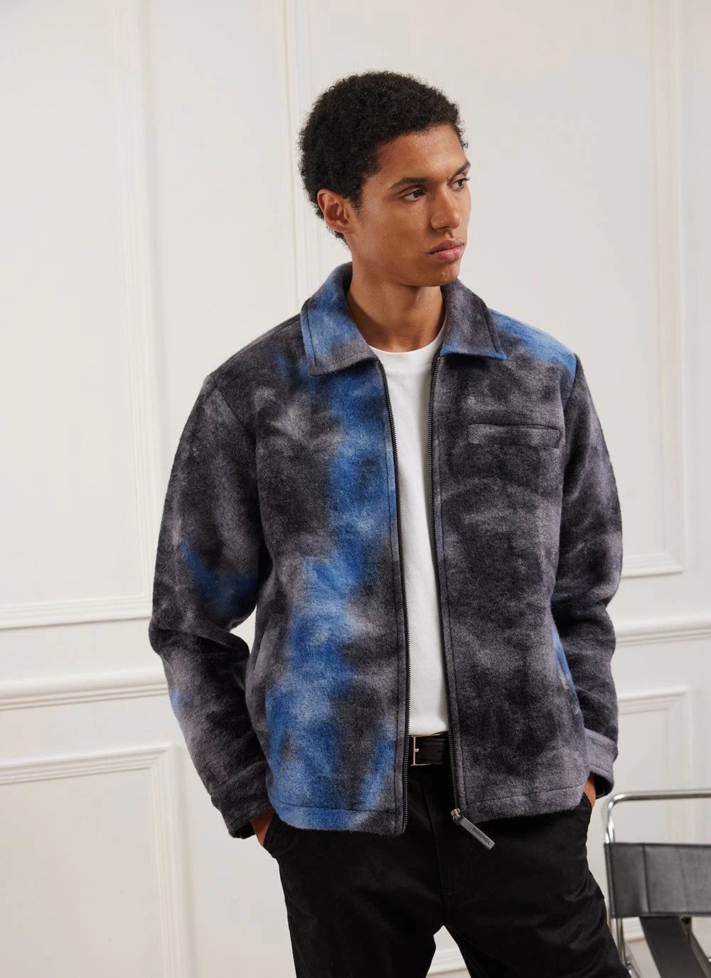 Galaxy Zip Overshirt | Wool | Navy 5 Galaxy Zip Overshirt | Wool | Navy - Image 3