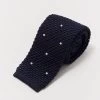 Polka Dot Silk Tie | Navy