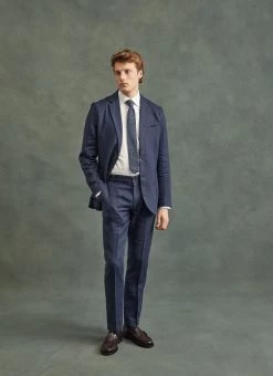 Linen Tie | Navy Marl 9 Linen Tie | Navy Marl -Urban Wear Shop PERCIVAL MENSWEA46