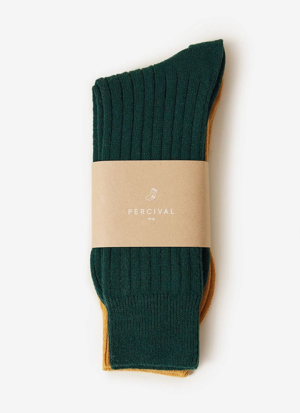 Socks 2 Pack | Cashmere | Mustard & Green 4 Socks 2 Pack | Cashmere | Mustard & Green - Image 2