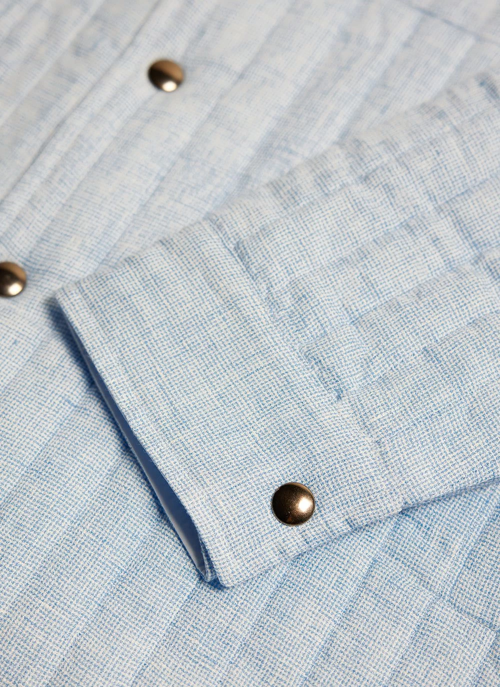 Quilted Overshirt | Linen | Light Blue 5 Quilted Overshirt | Linen | Light Blue - Image 3