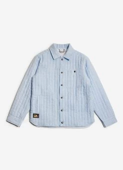 Quilted Overshirt | Linen | Light Blue
