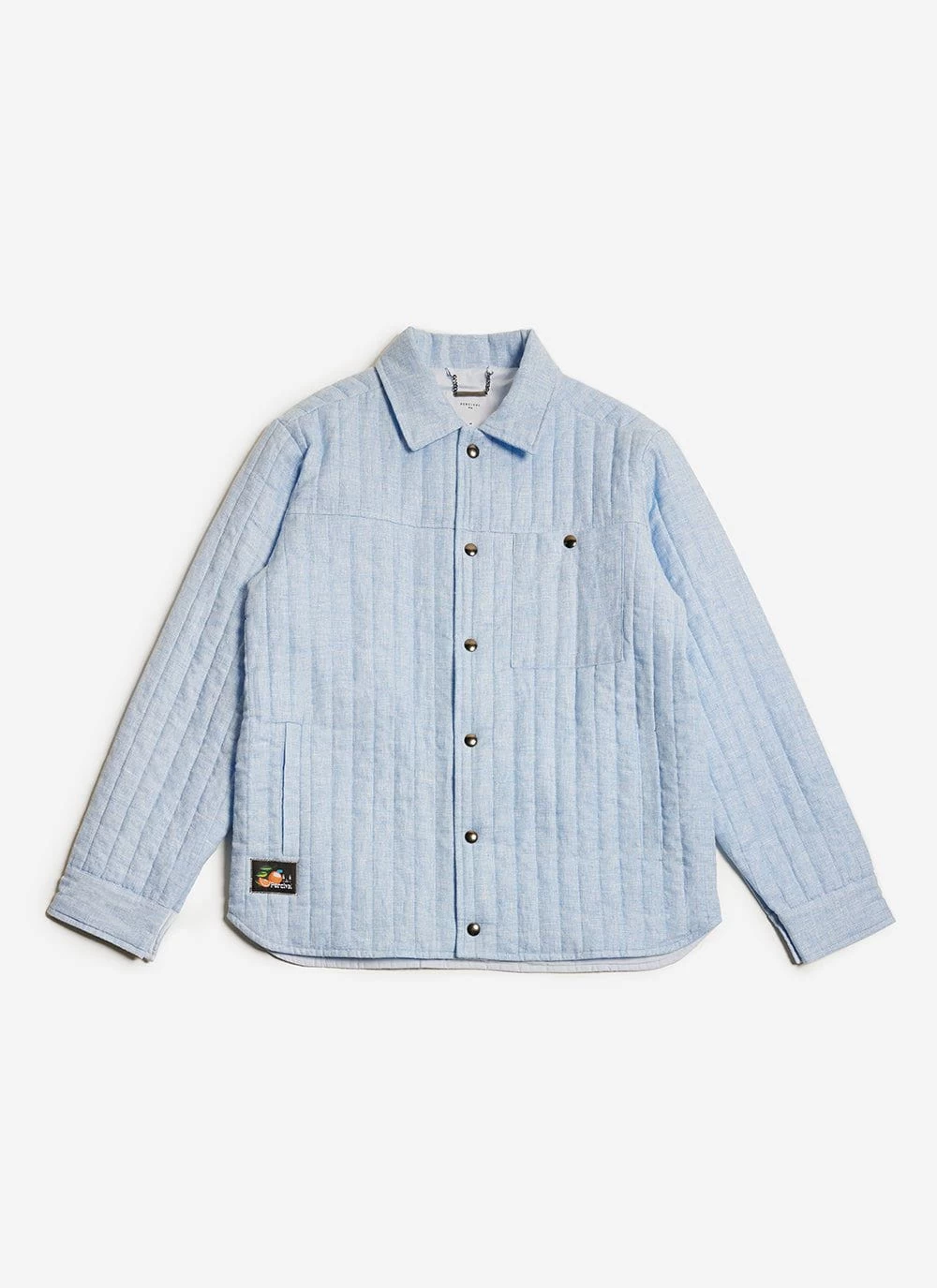 Quilted Overshirt | Linen | Light Blue 3 Quilted Overshirt | Linen | Light Blue