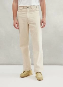 5 Pocket Twill Trouser | Ecru 12 5 Pocket Twill Trouser | Ecru -Urban Wear Shop PERCIVAL MENSWEAR 5 POCKET TWILL TROUSERS