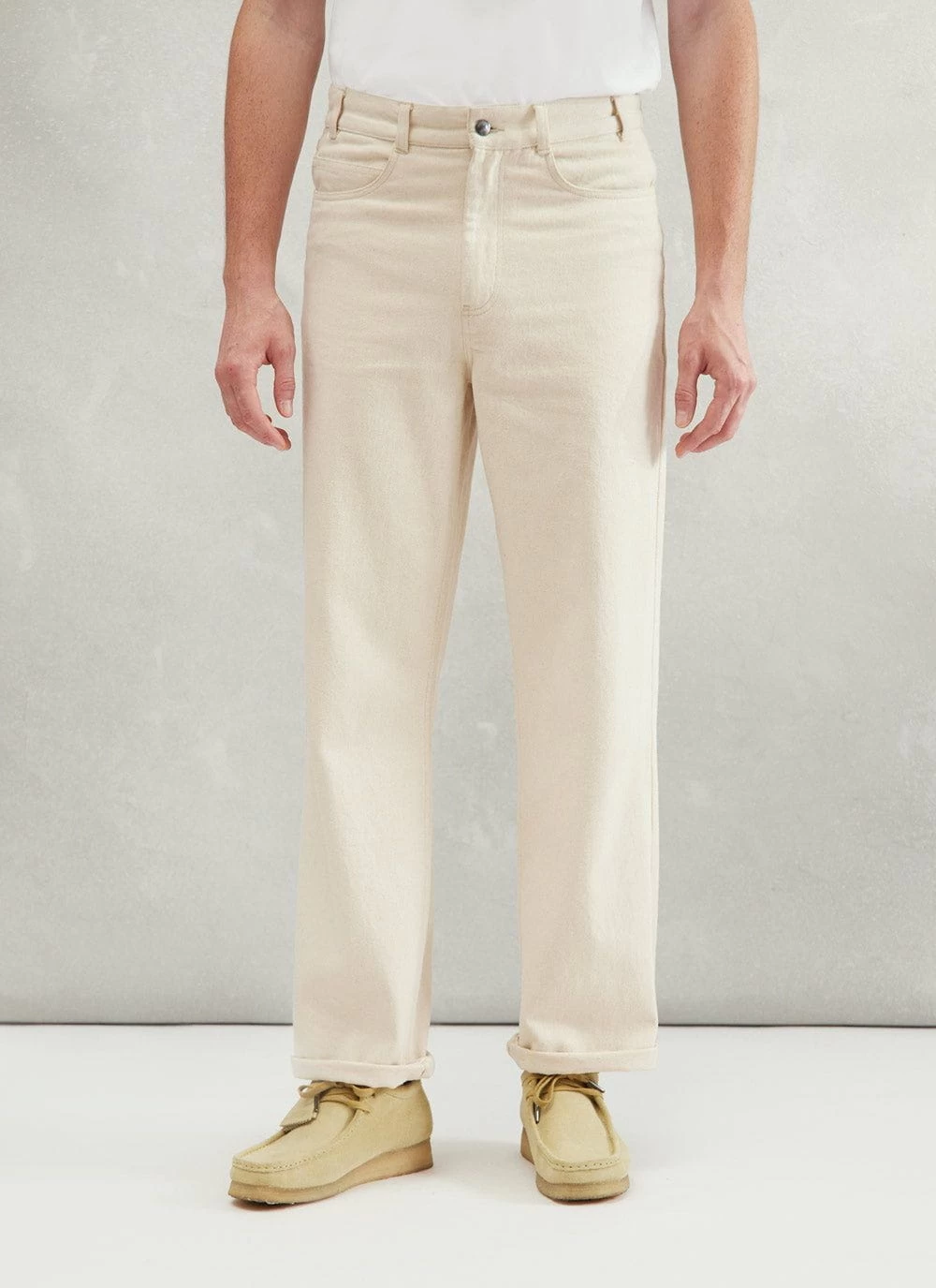 5 Pocket Twill Trouser | Ecru 8 5 Pocket Twill Trouser | Ecru - Image 6