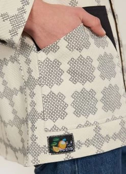 All Sorts Patchwork Overshirt | Cotton | Ecru 12 All Sorts Patchwork Overshirt | Cotton | Ecru -Urban Wear Shop PERCIVAL MENSWEAR ALL SORTS PATCHWORK OVERSHIRT 6