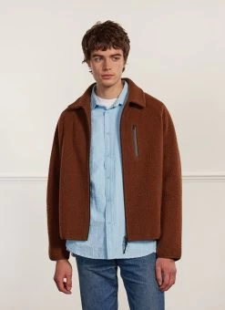 Anderson Zip Overshirt | Casentino Wool | Espresso -Urban Wear Shop PERCIVAL MENSWEAR ANDERSON OVERSHIRT ESPRESSO