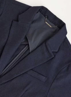 Tailored Wool Blazer | Navy -Urban Wear Shop PERCIVAL MENSWEAR ASHDOWN WILDFLOWER WOOL SHIRT BLACK 14