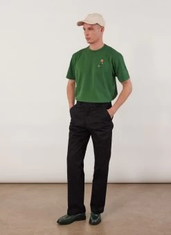 Stolen Wheel Auxiliary T Shirt | Embroidered Organic Cotton | Forest -Urban Wear Shop PERCIVAL MENSWEAR AUXILARY BIKE T FOREST6