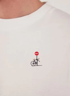 Stolen Wheel Auxiliary T Shirt | Embroidered Organic Cotton | White