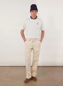 Stolen Wheel Auxiliary T Shirt | Embroidered Organic Cotton | White -Urban Wear Shop PERCIVAL MENSWEAR AUXILARY BIKE WHITE T6