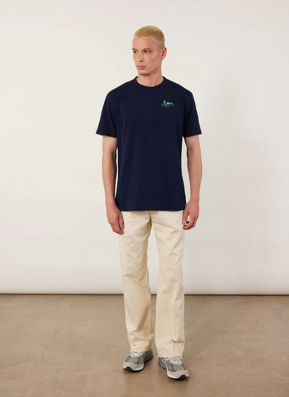 Envy Auxiliary T Shirt | Embroidered Organic Cotton | Navy 8 Envy Auxiliary T Shirt | Embroidered Organic Cotton | Navy - Image 6