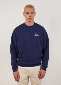 Urban Wear Shop -Urban Wear Shop PERCIVAL MENSWEAR AUXILARY DAILY GOODS NAVY SWEATSHIRT1