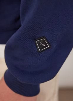 Canard Auxiliary Sweatshirt | Cotton | Navy -Urban Wear Shop PERCIVAL MENSWEAR AUXILARY DAILY GOODS NAVY SWEATSHIRT2