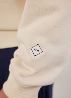 Bark And Stroll Auxiliary Sweatshirt | Cotton | Ecru -Urban Wear Shop PERCIVAL MENSWEAR AUXILARY DAILY GOODS PRINTED SWEATSHIRT ECRU3