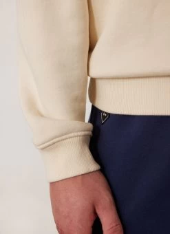 Bark And Stroll Auxiliary Sweatshirt | Cotton | Ecru -Urban Wear Shop PERCIVAL MENSWEAR AUXILARY DAILY GOODS PRINTED SWEATSHIRT ECRU7