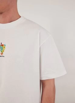 Bouquet Oversized Auxiliary T Shirt | Embroidered Organic Cotton | White 17 Bouquet Oversized Auxiliary T Shirt | Embroidered Organic Cotton | White -Urban Wear Shop PERCIVAL MENSWEAR AUXILARY FLORAL WHITE T7