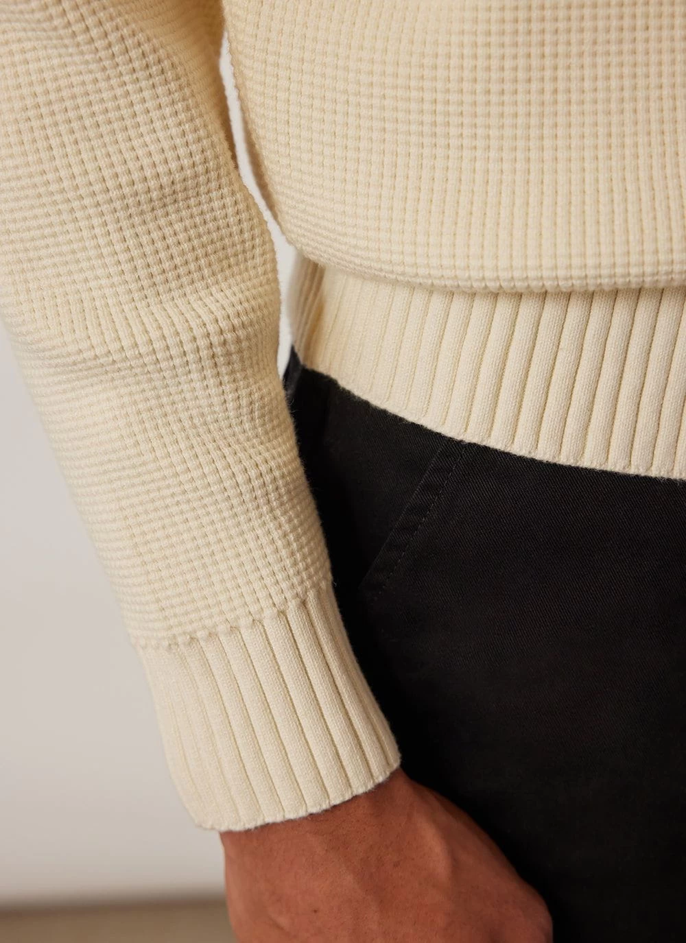 Tech Pique Auxiliary Crew Neck | Cotton | Ecru 11 Tech Pique Auxiliary Crew Neck | Cotton | Ecru - Image 9