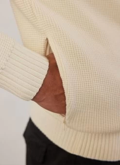 Tech Pique Auxiliary Crew Neck | Cotton | Ecru 14 Tech Pique Auxiliary Crew Neck | Cotton | Ecru -Urban Wear Shop PERCIVAL MENSWEAR AUXILARY THERMAL MICRO PIQUE CREW NECK ECRU5