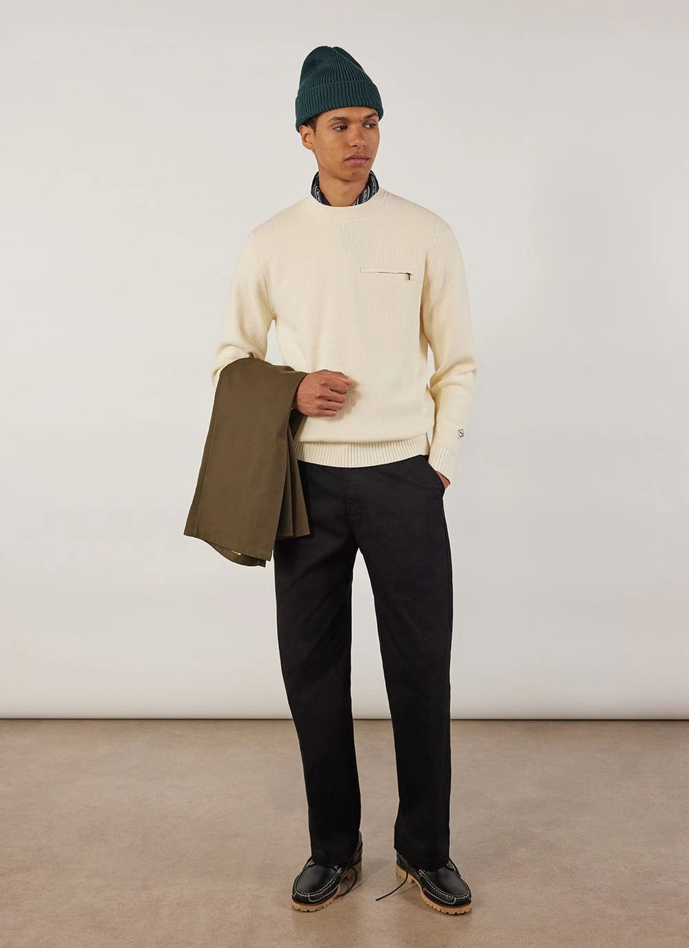 Tech Pique Auxiliary Crew Neck | Cotton | Ecru 6 Tech Pique Auxiliary Crew Neck | Cotton | Ecru - Image 4