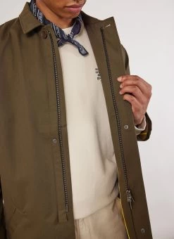 Waterproof Auxiliary Greyson Trench | Forest With Cinnamon -Urban Wear Shop PERCIVAL MENSWEAR AUXILARY TRENCH FOREST4