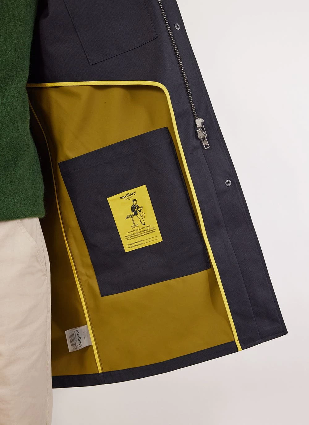 Waterproof Auxiliary Greyson Trench | Midnight With Olive 4 Waterproof Auxiliary Greyson Trench | Midnight With Olive - Image 2