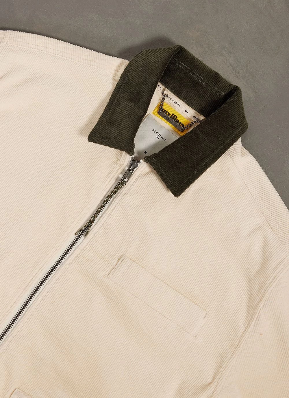 Contrast Collar Auxiliary Overshirt | Corduroy | Ecru 12 Contrast Collar Auxiliary Overshirt | Corduroy | Ecru - Image 10