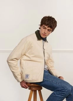 Contrast Collar Auxiliary Overshirt | Corduroy | Ecru 19 Contrast Collar Auxiliary Overshirt | Corduroy | Ecru -Urban Wear Shop PERCIVAL MENSWEAR AUX COLLAR CONTRAST CORD OVERSHIRT ECRU12