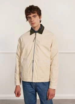 Contrast Collar Auxiliary Overshirt | Corduroy | Ecru 16 Contrast Collar Auxiliary Overshirt | Corduroy | Ecru -Urban Wear Shop PERCIVAL MENSWEAR AUX COLLAR CONTRAST CORD OVERSHIRT ECRU6