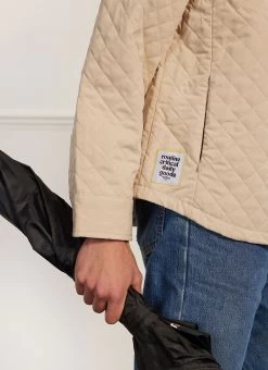 Auxiliary Quilted Shirt | Ecru -Urban Wear Shop PERCIVAL MENSWEAR AUX QUILTED SHIRT ECRU 11