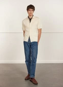 Bingo Intarsia Knitted Shirt | Cotton | Ecru