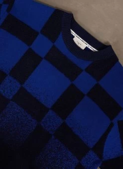 Bingo Intarsia Jumper | Cotton | Navy -Urban Wear Shop PERCIVAL MENSWEAR BINGO INTARSIA NAVY 8