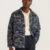 Jacquard Blanket Overshirt | Wool | Blue 1 Jacquard Blanket Overshirt | Wool | Blue -Urban Wear Shop PERCIVAL MENSWEAR BLANKET OVERSHIRT NAVY 12 ee3309e3 02ed 4132 abed 5ffe353e2367