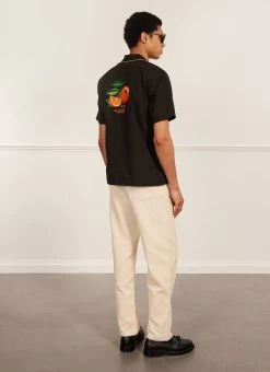 PerciCo Bowling Shirt | Cotton | Black -Urban Wear Shop PERCIVAL MENSWEAR BOWLING SHIRT BLACK7