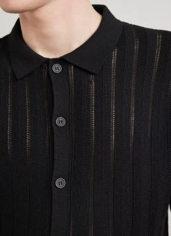 Cabin Weave Shirt | Black -Urban Wear Shop PERCIVAL MENSWEAR CABIN WEAVE SHIRT BLACK2