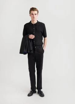 Cabin Weave Shirt | Black -Urban Wear Shop PERCIVAL MENSWEAR CABIN WEAVE SHIRT BLACK5
