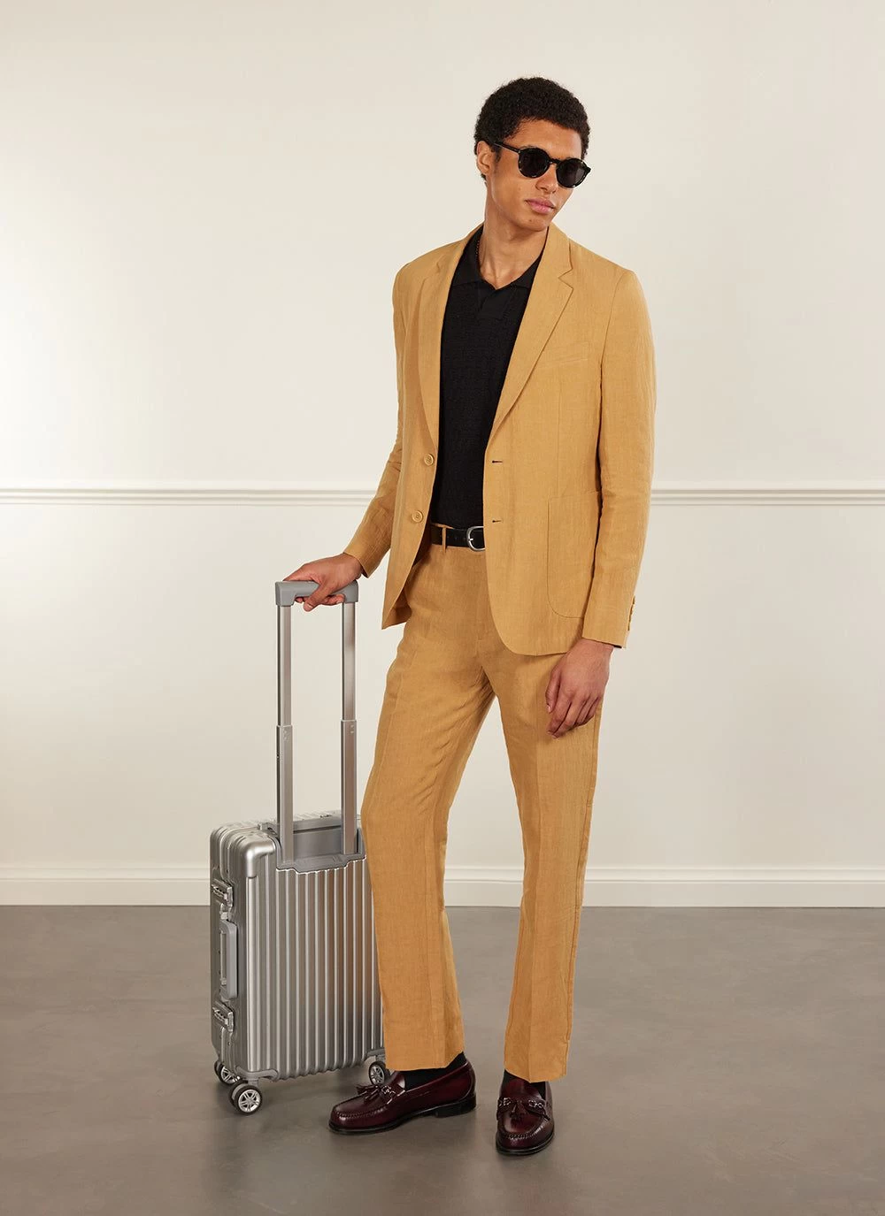 Tailored Linen Blazer | Camel 4 Tailored Linen Blazer | Camel - Image 2