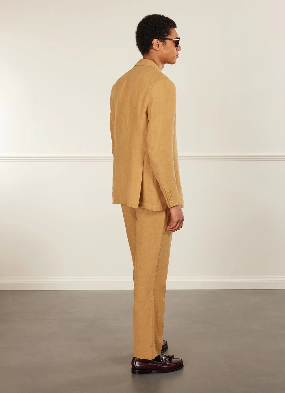 Tailored Linen Blazer | Camel 6 Tailored Linen Blazer | Camel - Image 4