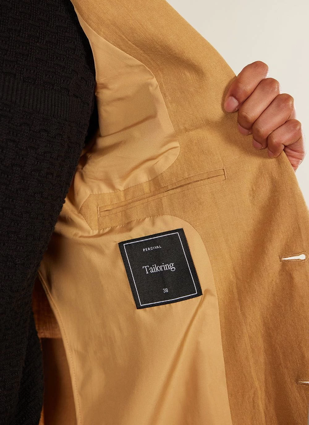 Tailored Linen Blazer | Camel 8 Tailored Linen Blazer | Camel - Image 6