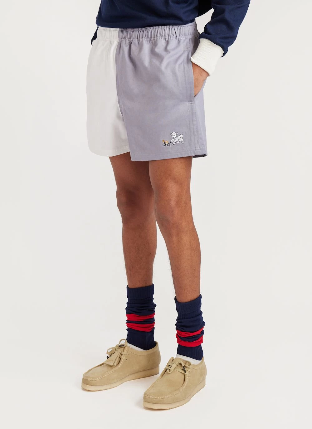 Rugby Shorts | Canterbury And Percival | White With Grey 3 Rugby Shorts | Canterbury And Percival | White With Grey