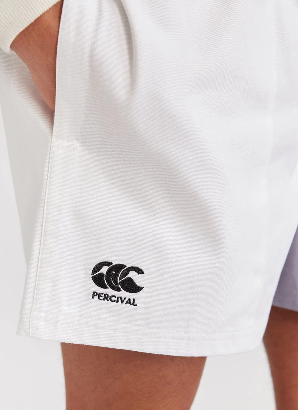 Rugby Shorts | Canterbury And Percival | White With Grey 6 Rugby Shorts | Canterbury And Percival | White With Grey - Image 4