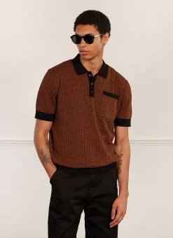 Casa Martini Knitted Polo | Cotton | Espresso -Urban Wear Shop PERCIVAL MENSWEAR CASA MARTINI ESPRESSO 4