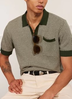 Casa Martini Knitted Polo | Cotton | Forest -Urban Wear Shop PERCIVAL MENSWEAR CASA MARTINI POLO FOREST 8