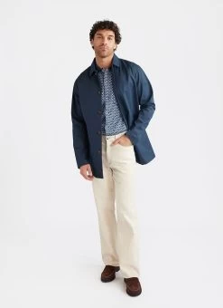 Casa Piccante Shirt | Knitted Cotton | Blue Jacquard -Urban Wear Shop PERCIVAL MENSWEAR CASA PICANTE NAVY8